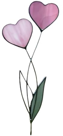 Piquet en Forme de cœur – Piquet de Jardin | Piquet en métal | Piquet en métal en Forme de cœur, décoration de Jardin, décoration de Jardin colorée – Piquet de Cour