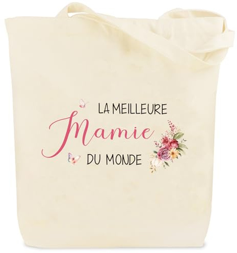 kEUkunHA Cadeau Fete Des Grand Mere Cadeau Mamie Cadeaux Fete Des Meres Merci Noel Saint Valentin Anniversaire Petits Avent Cadeaux Paques Halloween Départ Retraite Original Tote Bag pour Mamie