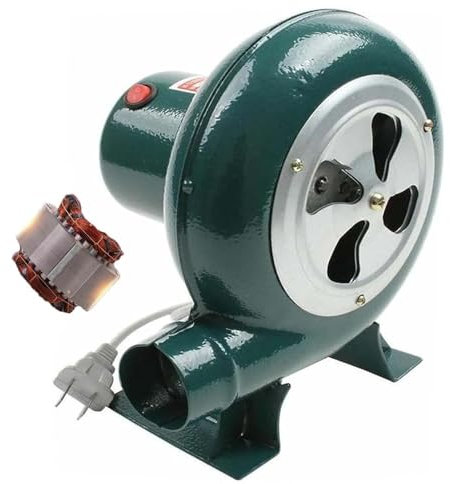JOUFNING Elektrisk smed smide BBQ-fläkt – utomhus centrifugalgrillfläkt, effektiv hög effekt kompakt bostadsluftfläkt, öppen spis grill flamspänning verktyg, studsar husfläkt (40 W)
