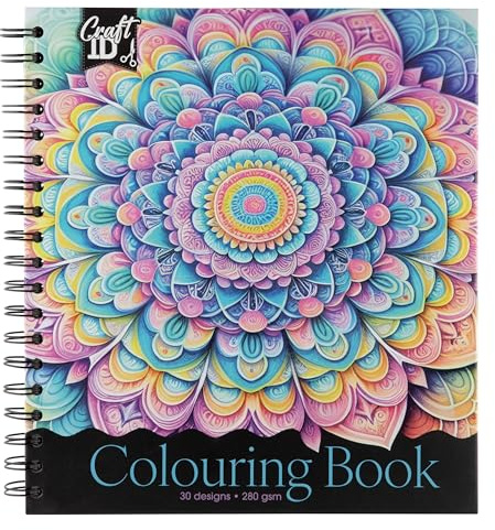 Mandala målarbok med spiralbindning : 30 ark, 280 gram