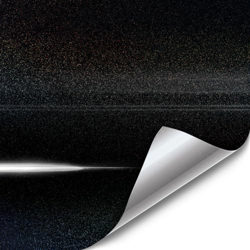 VViViD Gloss Rainbow Black Metallic Sparkle Vinyl Adhesive Wrap (10ft x 5ft)