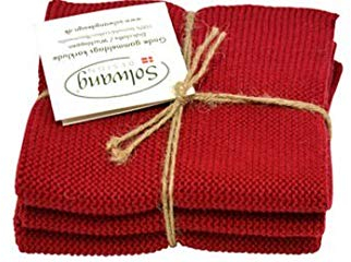 Solwang Wischlappen 3er Set Dunkelrot