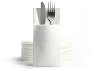 Alvotex Airlaid Servilletas de Cubiertos, 39 x 40 cm, 50/1, Color Blanco (001)