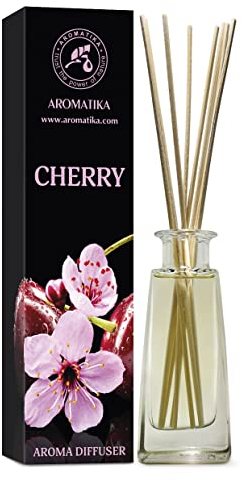 Kirsche Aroma Diffusor 100ml - Duftvase - Raumduft - Lufterfrischer - Kirsche Duftdiffusor - Geschenkidee - Raumbeduftungsmittel - Reed Diffusor - Kirsche Aroma