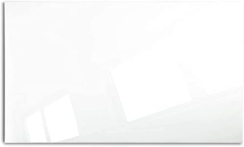 Glas-Whiteboard | Arte | Premiumweiß | Sicherheitsglas | Rahmenlos mit Schwebe-Effekt | Magnethaftend (90 x 120 cm)
