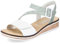 Rieker Damen Klassische Sandalen V3660, Frauen Sandalen,Sommerschuhe,Freizeitschuhe,offene Schuhe,Strandschuhe,grün Kombi (52),39 EU / 6 UK
