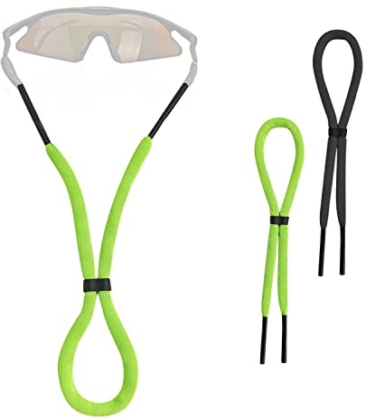 2 piezas de correas para gafas deportivas, antihundimiento, anticaída, cordón flotante, antideslizante y ajustable, adecuadas para deportes acuáticos, natación, surf en la playa.