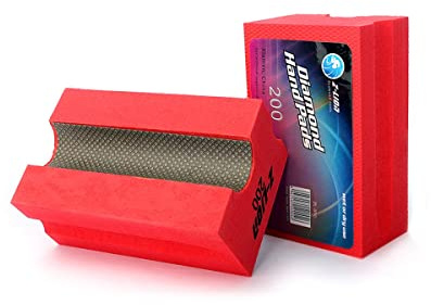 Boxonly Electroplated Diamond Sanding Blocks 200 Grit V20 Polishing Grinding Hand Pads Block For Granite Marble Glass Stone