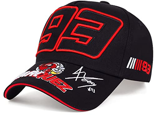 Undify Cappello da baseball Anime 93 Marquezs, Cappello ricamato Snapback, regolabile, multicolore, taglia unica, per uomo, ragazzo, ragazza