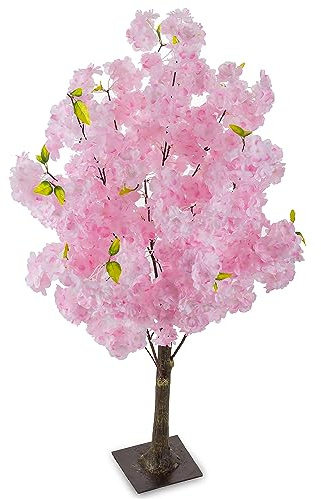 Artificial Cherry Blossom Flower Tree: Blosmon 3.2ft Tall Faux Pink Japanese Cherry Blossom Branches Trees Centerpiece for Wedding Table, Fake Flowering Tree Plant for Home Party Room Decor Indoor