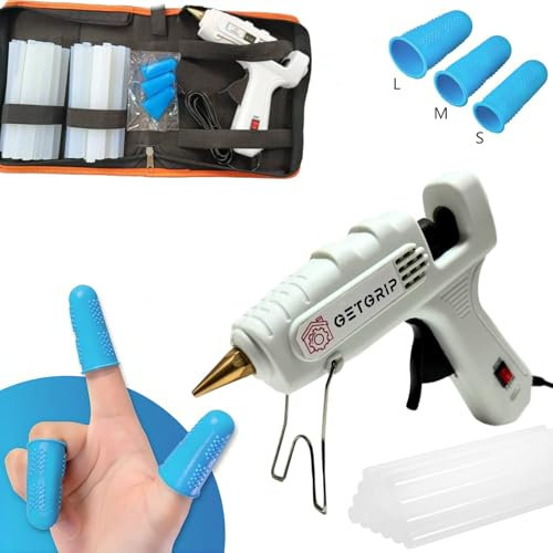 Pistolet à Colle Chaude 80W Température Réglable – Pistolet a colle avec 30 Bâtons 11x150mm, 3 Protège-Doigts et Sac, 60s Chauffage Rapide | Pistolet Colle pour DIY l'artisanat,Réparations Maison