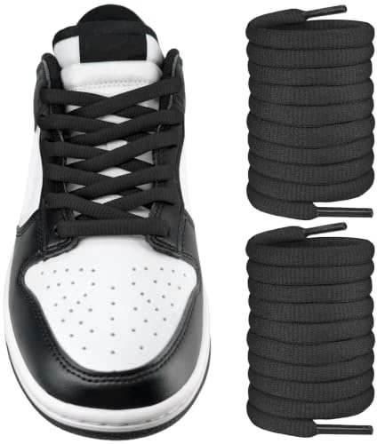 UamGlsob Cordones Planos Elípticos 8mm para Nike Dunk SB Low Retro | Ajuste Óptimo para Zapatillas de Skateboarding, Reemplazo Duradero y Resistente