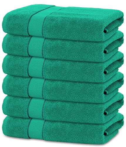 BANANALU 6 Badetücher 70x140 cm 100% Baumwolle Badetuch Duschtuch Smaragd