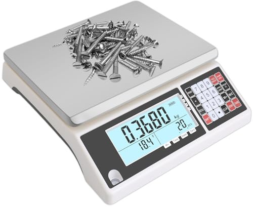 Industrial Counting Scale 30kg/0.5g Precision Electronic Gram Scale for Parts and Coins Piece Counting Scale, Digital Inventory Counting Scale (g/kg/lb)