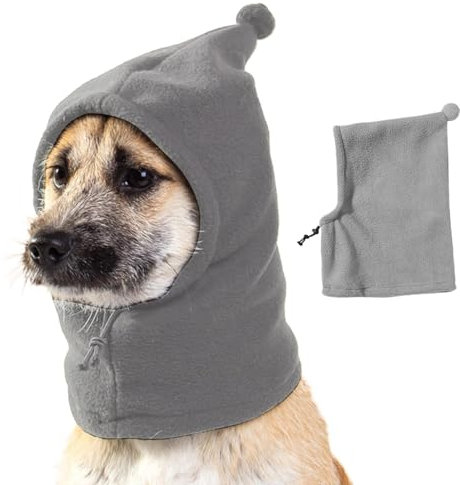 Wintermütze für Hundeohren, Wintermütze für Hunde, Weiche und Bequeme Hundemützen mit Lärmschutz, Dicker und Warmer Wintermützen-Hundeohrschutz zum Wandern und Camping