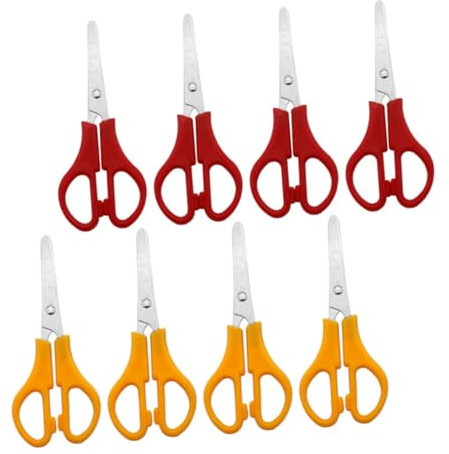 SEWACC 8piezas Tijeras De Redondeadas Para Manualidades y Tijeras Portátiles Para Scrapbooking y Tarjetas De Felicitación Aleatorios