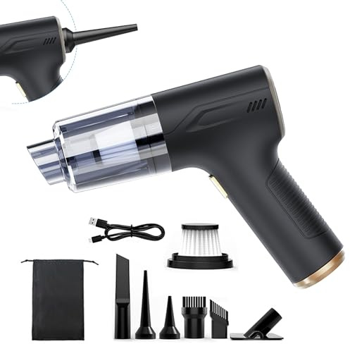 COCCKO Aspirador de Mano, 15000Pa/100W Mini Aspirador Recargable,Aspiradoras de Mano Coche con Motor sin Escobillas,Aspirador sin Cable para Coche,para Uso en la Oficina, el hogar, la Cocina