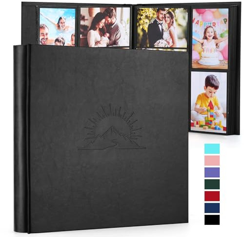 DazSpirit Photo Album 6x4 600 Pockets, Leather Cover with Elegant Embossed Pattern, Extra Large Capacity Wedding Anniversary Baby Family Momory Book, Classic Slip in Pages for Easy Organization