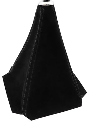 Xibao Tapa Perilla del Cambio Marchas Protector,Funda de Cuero PU para Pomo de Palanca de Cambios,Para la Mayoría de las Modificaciones de la Caja de Cambios Manual y Automática (Negro)