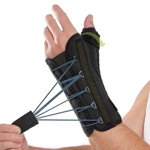 Comforband Quick-Strap Wrist & Thumb Spica Splint – Adjustable Support Brace for De Quervain's Tenosynovitis, Tendonitis, Arthritis, Sprains, and Fractures (Left Hand, L/XL)
