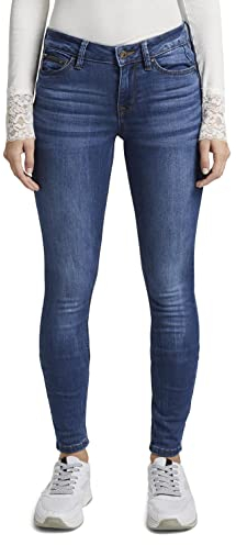 Tom Tailor Denim Damen Jona Extra Skinny Jeans, 10113 - Clean Mid Stone Blue Denim, 25/32