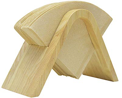 POEFT Wooden Coffee Filter Paper Container Holder For Kitchen Bar Cafes Bar Coffee Shop Filter Paper Holder