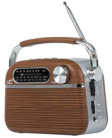 LTC Retro Nida Tragbares Retro-Radio mit Bluetooth/AM/FM / MP3 / USB/SD 1200mAh Akku Teleskopantenne