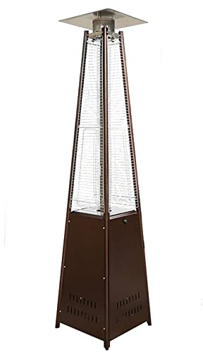 SANJIANG Gas Heizofen Terrassenheizstrahler Pyramide Heizpilz Stufenlose Temperaturregelung Infrarot Heizgerät Propangas,Brown