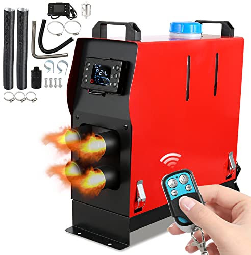 Ikodm Riscaldatore Diesel da 12 V, 8 kW, Riscaldamento Diesel da Parcheggio, Riscaldamento ad Aria Diesel con Telecomando, Interruttore LCD, Monitor silenziatore per Camion, Camper, Barche Auto