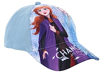 Sun City Frozen – Isdrottningen Anna & Elsa barnkeps flickor basebollkeps, Ljusblå, 52 cm