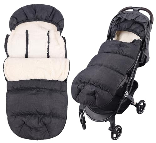 KERHAND Waterproof &Thicken Universal Stroller Cover Winter,Stroller Footmuff Bunting Bag for Warm Strollers Muff,Stroller Accessories for Baby Sleeping Bag Winter Stroller Blanket