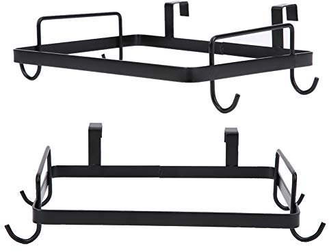 BAOFUYA Support Mural en Fer pour Sacs Poubelle, Rangement de Cuisine, Noir