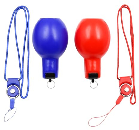 Tiardey 2pcs Squeeze Whistle Hygienic Hand Whistle with Lanyard for Coaches Physical Education Instructor Dog Trainer Sports