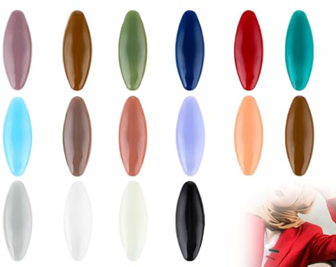 Lhbwhiz 16 stycken hijabstift, små säkerhetsnålar, huvudduk stift, hijabnålar, brosch, nål, för halsduk tyg kläder nål berlocker hantverk (flerfärgad, 3,6 x 1,3 cm)