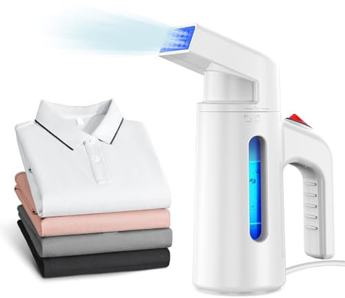 comeder Ferro da Stiro Verticale 700W, 180ML Stiratrice Verticale Portatili a Vapore, 40S Steamer Vapore Riscaldamento Rapido, Stiratore Verticale Rimozione per per Casa Ufficio e Viaggio