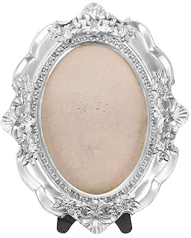 Garneck Bilderrahmen Im Vintage-stil Mini-ovalrahmen Für Schreibtisch Dekoration Für Zuhause Und Büro Silber