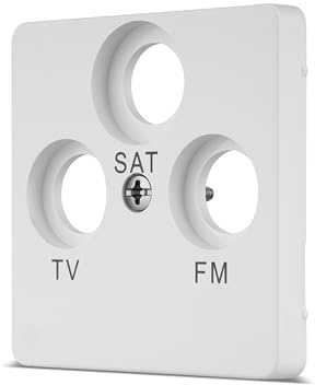 REV Série d'interrupteurs Nova - Cache prise d'antenne (TV/RF/SAT), blanc