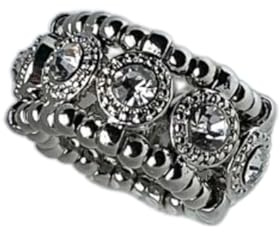 Anelli minimalisti elasticizzati per dita elastiche per donne ragazze strass perline dito retrattile telescopico anelli elastici, Misura unica, come descritto, come descritto