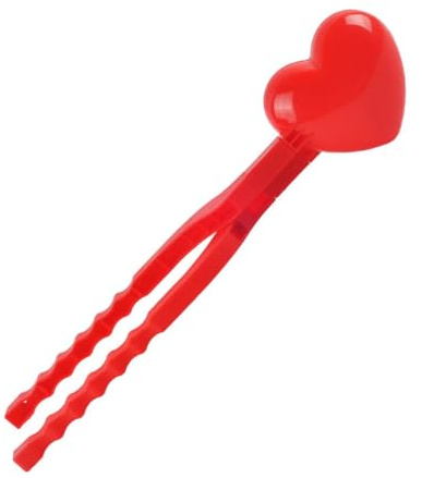 Uonlytech Pince Boule de Neige Cœur Taille L Rouge Clip Extérieur pour Garçon Fille Outil Créatif de Fabrication Rapide de Boules Forme de Cœur Hiver pour Jeux de Bataille