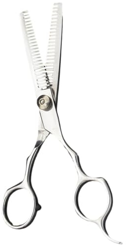 TOPBATHY Ciseaux de Barbier 15 CM à Double Denture en Acier Inoxydable, Coupe Précise pour Effiler Cheveux, Adaptés aux Salons et Coiffure à Domicile