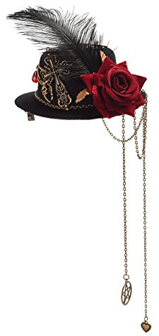 GRACEART Steampunk Mini Top Hat Headwear Small Victorian Halloween Headdress Accessory