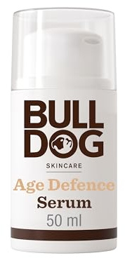 Bulldog Skincare Age Defence Face Serum for Men, Face Moisturiser for Mature Skin, Reduces Signs of Ageing, Enriched With Brown Algae, 50ml