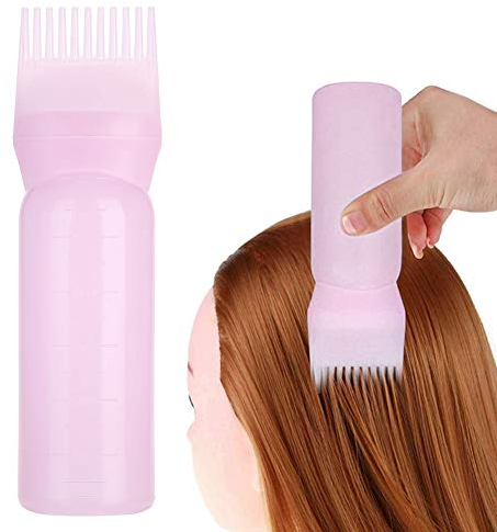 Flacon de pinceaux de teinture pour cheveux, 3 couleurs, flacon léger, brosse à cheveux, peigne pour application de couleur, rose