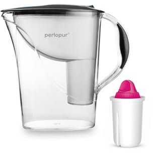 PerloPur - Wasserfilter Standard (anthrazit) mit 1 Magnesium classic Filterkartusche - passt zu Brita Classic