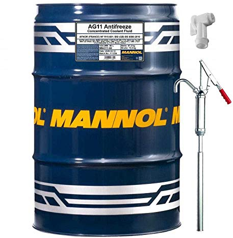 60L AG11 Antifreeze (Longterm) Kühlerfrostschutz Farbe: blau Hahn & Handpumpe SAE J1034 ASTM D3306/D4340/D4985 NATO S759VAG TL 774 C (G011 A8C A1)