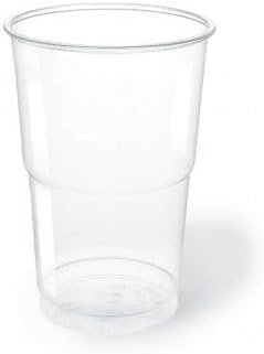 TELEVASO - 800 uds - Vaso de PP color transparente, de polipropileno (PP) - Capacidad de 500 ml - reciclables - Ideal para bebidas frías como agua, refresco, zumos, té helado