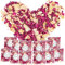 12 Päckchen Blütenkonfetti Hochzeit Rosenblätter Getrocknet 120g Natürliche Streublumen Hochzeit DIY Rosenblüten Blütenblätter Getrocknet für Hochzeitsdeko, Party Deko (Confetti Petals)