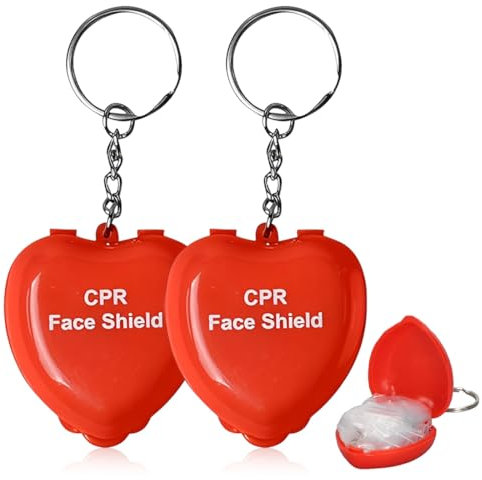 LAJUP 2 Stück Beatmungsmaske,CPR Maske Schlüsselanhänger mit Schlüsselanhänger, beatmungstuch erste hilfe,Beatmungsmaske erste hilfe,Taschenmaske für Erste Hilfe oder HLW Training
