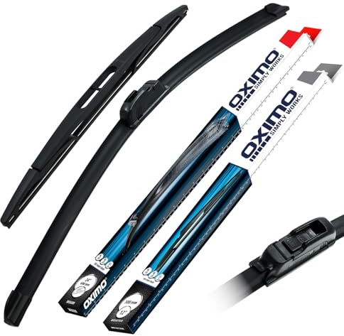 OXIMO SIMPLY WORKS Essuie-glaces avant et arrière pour Renault Twingo 1 I 03.1993-05.2007 Hayon, Lot de 2 balais d’essuie-glace - gauche 650 mm, arrière 300 mm