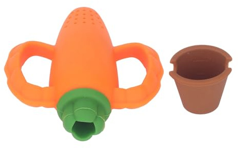 Hztyyier Alimentador de Frutas de Silicona Suave para Bebés, Alimentador Multifuncional de Alimentos para Bebés con Forma de Zanahoria para y Niños Pequeños